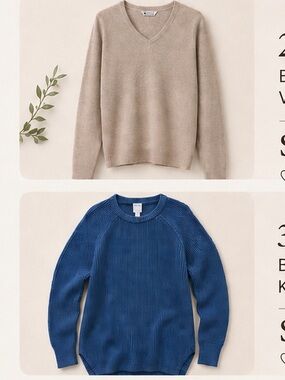 Two sweaters/ Cozy 2-Piece Clothing Bundle 🤍